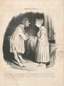 Og de fem francs i morges? af Honoré Daumier