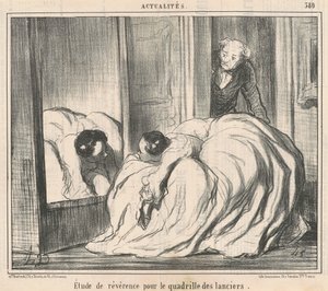 Ærbødighedsstudium for lancernes kvadrille af Honoré Daumier
