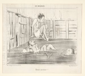 Forkert position!!! fra The Badere af Honoré Daumier