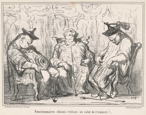 Embedsmænd ... våger over imperiets frelse! ... af Honoré Daumier