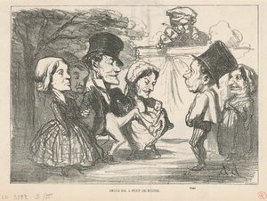 Storbal med et lille orkester... (rekto); Et generelt partnerskab (tilbage) af Honoré Daumier