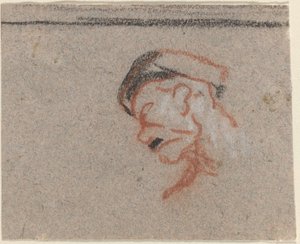 Hoved af en mand af Honoré Daumier