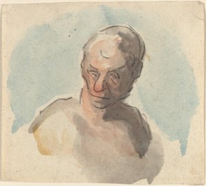 Hoved af en mand af Honoré Daumier