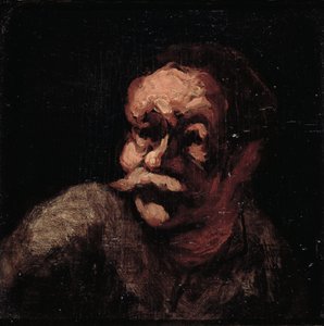 Hovedet på en mand af Honoré Daumier