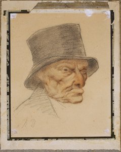 Hoved af en gammel mand af Honoré Daumier