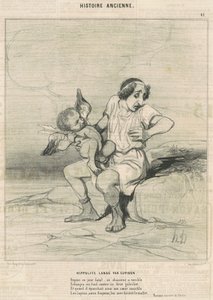 Hippolyt spækket af Amor af Honoré Daumier