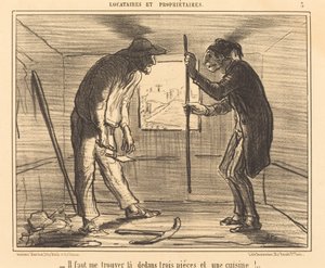 Du skal finde mig... tre værelser... af Honoré Daumier