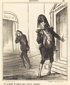 Han klager over at komme hjem... af Honoré Daumier