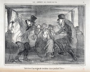 Illustration til serien "Les Agrements des Chemin de fer" af Honoré Daumier