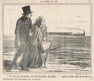 De kører i rasende fart... af Honoré Daumier