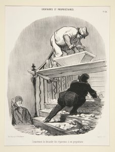Ulejligheden ved at bede om reparationer fra din udlejer, fra lejere og ejere af Honoré Daumier