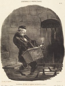 Ulempe ved at leje... ikke langt fra en flod af Honoré Daumier