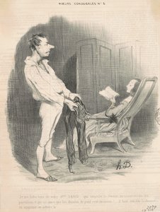 Jeg er ligeglad med din fru Sand... af Honoré Daumier