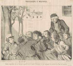 Hensynsløse unge mennesker, der lader sig rive med... af Honoré Daumier