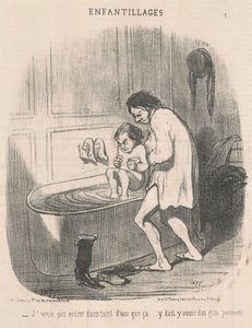 Jeg gider ikke komme i så meget vand... af Honoré Daumier