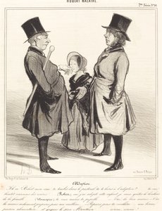 Adoption - Ah! Robert, min ven... af Honoré Daumier