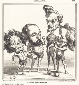 Den parlamentariske arena af Honoré Daumier