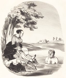 Vand er lækkert... jeg forsikrer dig... af Honoré Daumier