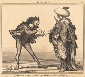 Kejseren af ​​Marokko rådgiver... Desbarolles af Honoré Daumier