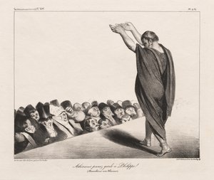 La Caricature, Pl. 454, Athenerne Pas på Philip! af Honoré Daumier
