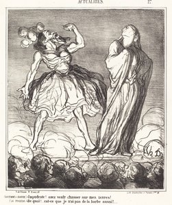 Kvinden med skæg af Honoré Daumier