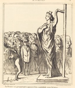 Frankrig forbereder sig på at bestå... af Honoré Daumier