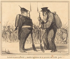 Masseafgiften i Rusland... af Honoré Daumier