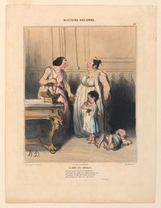 Gracchiernes moder, plade 46 fra den antikke historie af Honoré Daumier