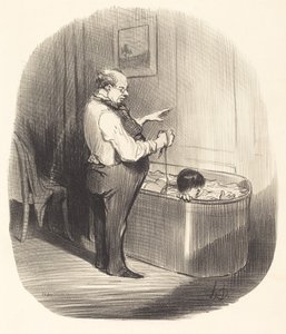 Den første svømmetime af Honoré Daumier