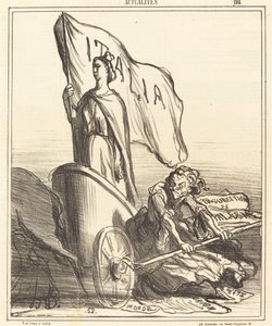 Den reaktionære presse søger forgæves... af Honoré Daumier