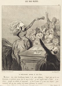 Præsidenten råber i top: Damer!... af Honoré Daumier