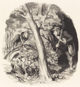 Mødet i skoven af Honoré Daumier