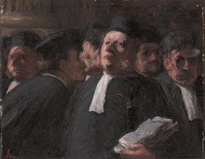 Salle des Pas-perdus ved Palais de Justice, af Honoré Daumier