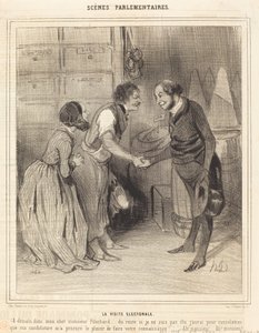 Valgbesøget af Honoré Daumier