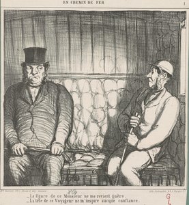Denne herres ansigt kommer næsten ikke til at tænke på... af Honoré Daumier