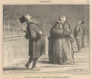 Parisere venter på kometen af Honoré Daumier