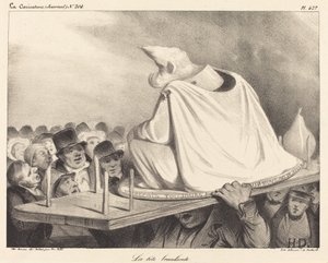 hovedet vipper af Honoré Daumier