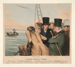 Det sidste kapitel af Telemachus, fra La Caricature (Journal) af Honoré Daumier