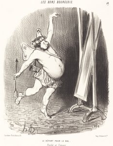 Afgang til bolden af Honoré Daumier