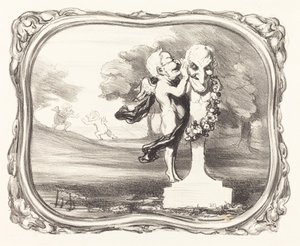Hemmeligheden betroet den faunske Gud af Honoré Daumier