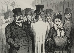 Italienernes boulevard. af Honoré Daumier