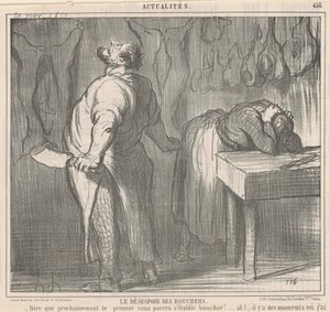 Slagternes fortvivlelse af Honoré Daumier