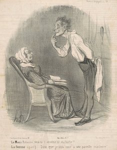 Manden. Bobonne, vil du have mit skægs gave? af Honoré Daumier