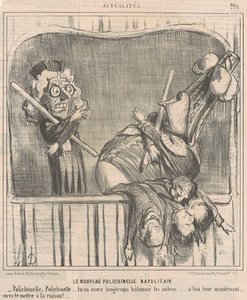 Den nye napolitanske marionet af Honoré Daumier