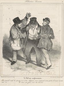 Tyveriet i frikvarteret af Honoré Daumier