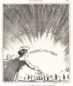 Det rigtige fyrværkeri er at være liberal af Honoré Daumier