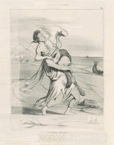Bortførelsen af ​​Helen af Honoré Daumier