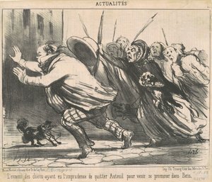 Fjenden af ​​hunde, der havde haft den forsigtighed ... af Honoré Daumier