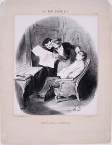 Les Bons Bourgeois- Når avisen er for interessant af Honoré Daumier