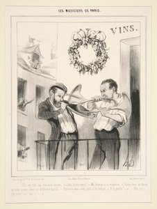 Musikerne fra Paris: Tone, tone, tone af Honoré Daumier